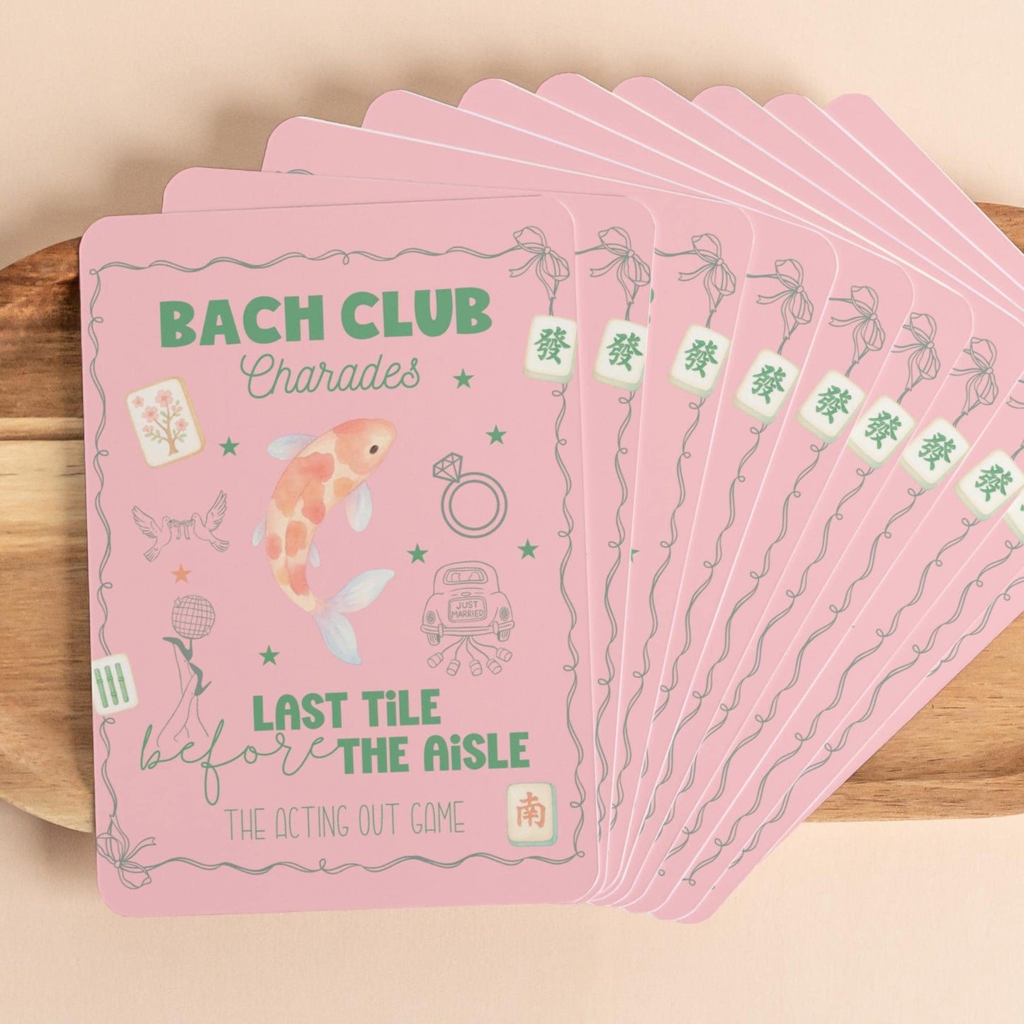 Mahjong Bachelorette Party Charades Game