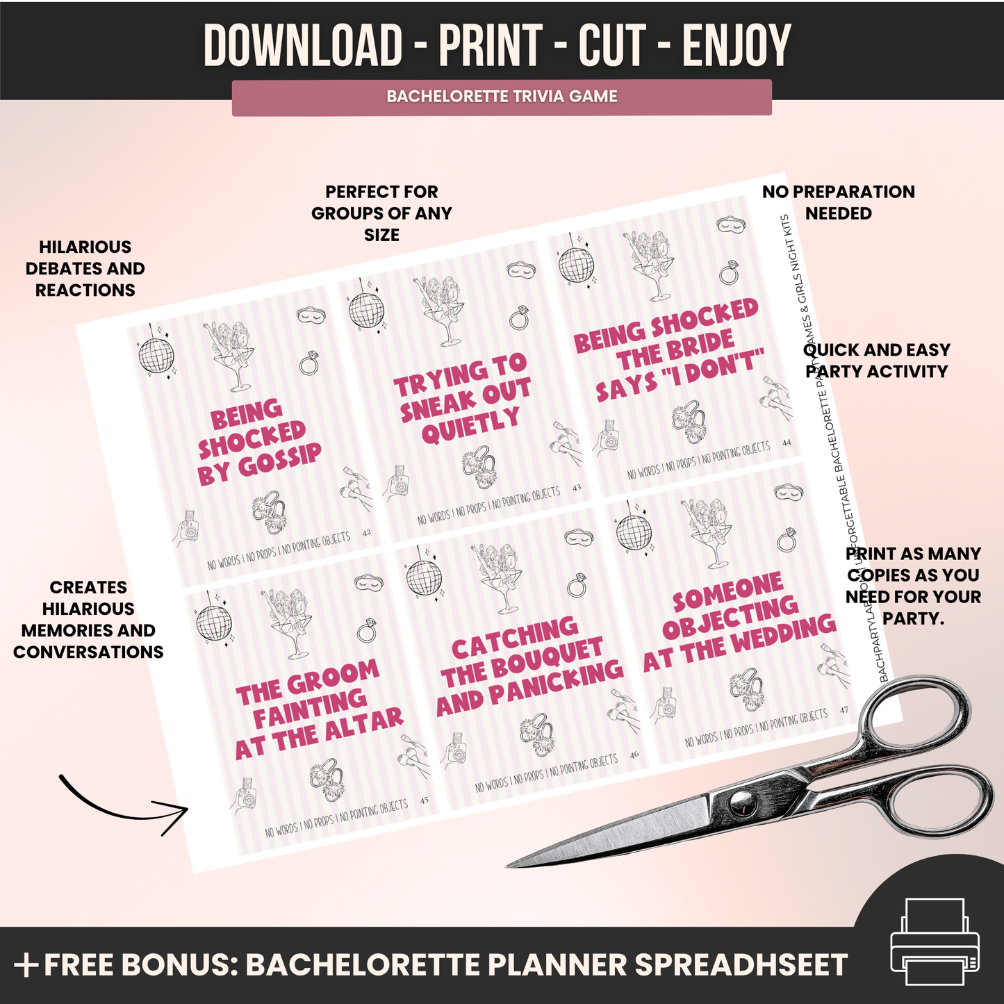Girls Gone Mild Bachelorette Party Charades