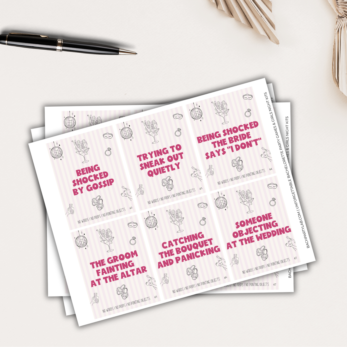 Girls Gone Mild Bachelorette Party Charades