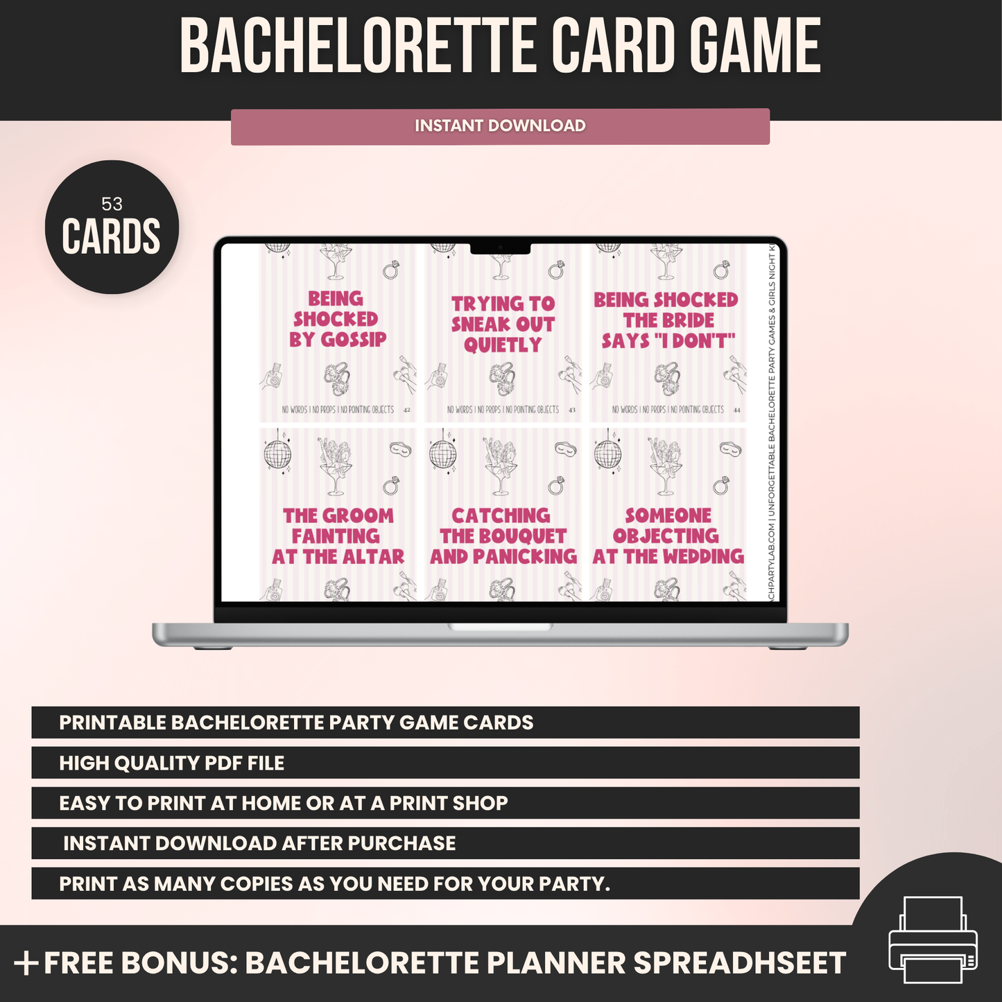 Girls Gone Mild Bachelorette Party Charades