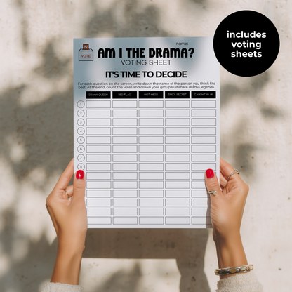 Am I The Drama? Slideshow Game For Girls Night