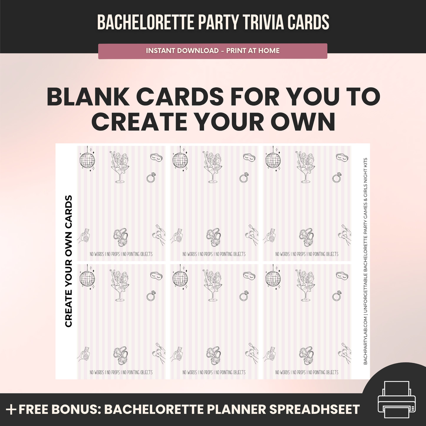 Girls Gone Mild Bachelorette Party Charades