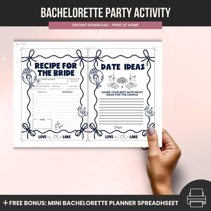 Love On The Lake Bachelorette Wishes and Advice Card