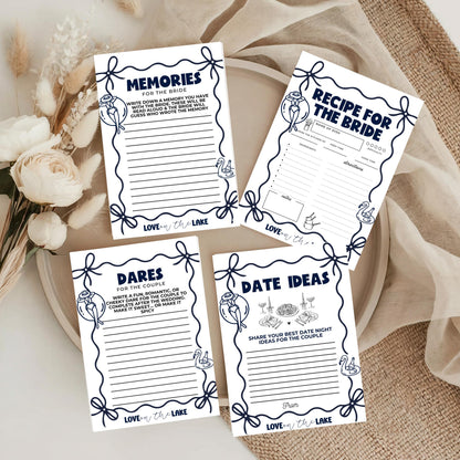 Love On The Lake Bachelorette Wishes and Advice Card