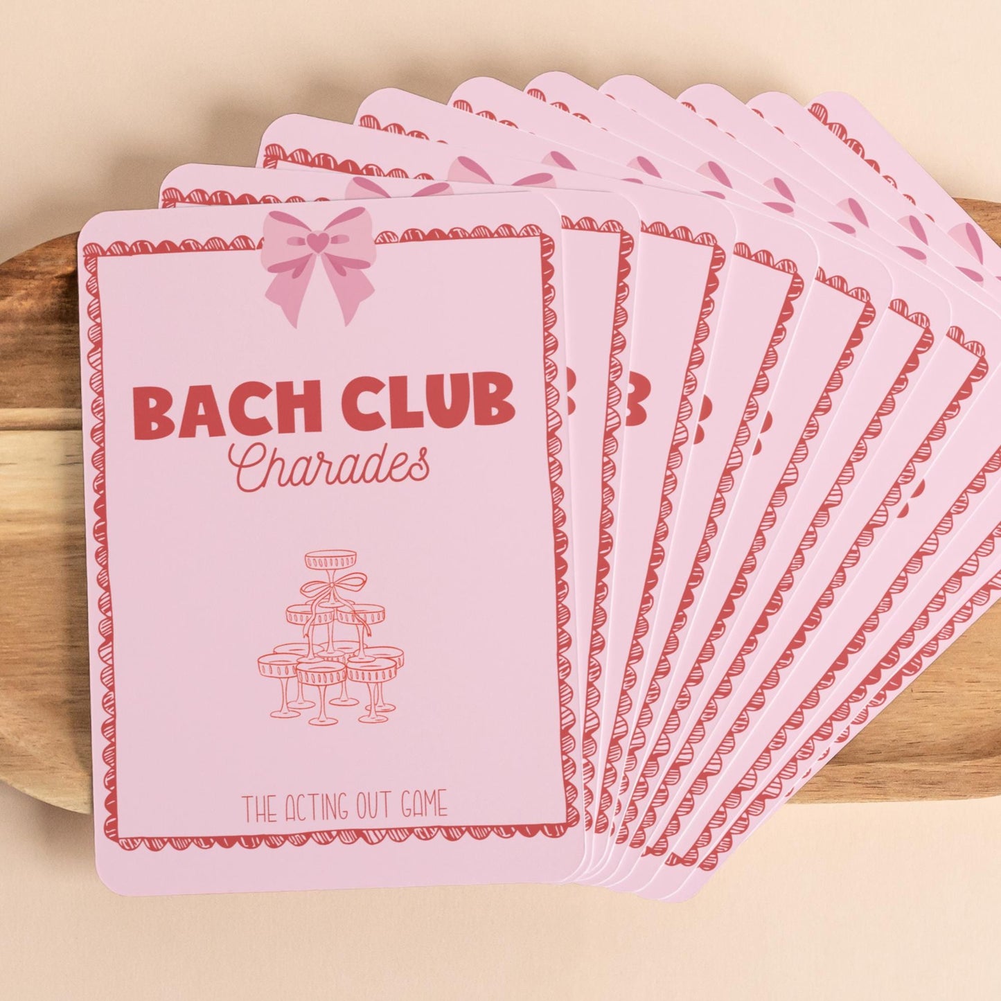 Coquette Bachelorette Charades Cards