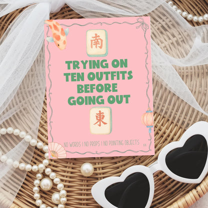 Mahjong Bachelorette Party Charades Game