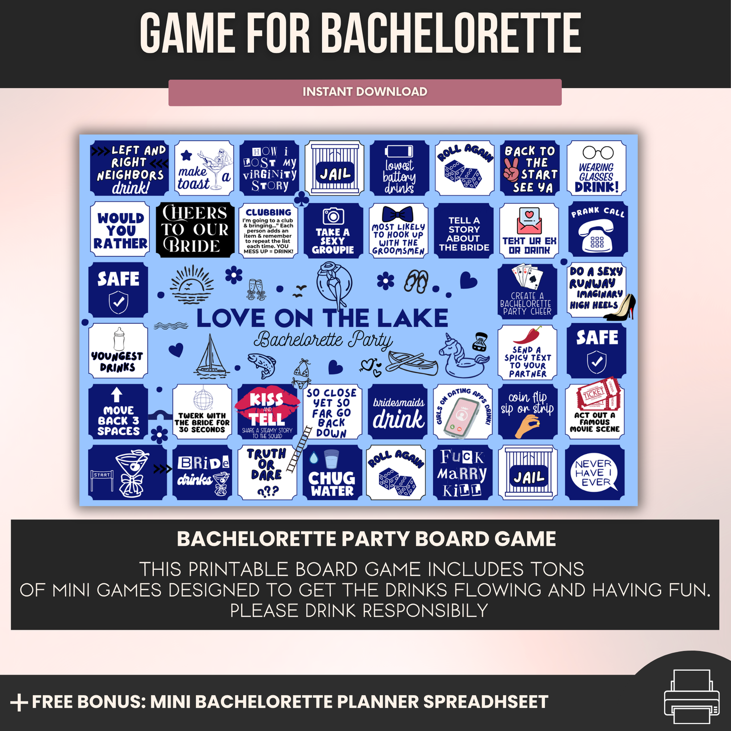 Drinking Board Game - Love on The Lake