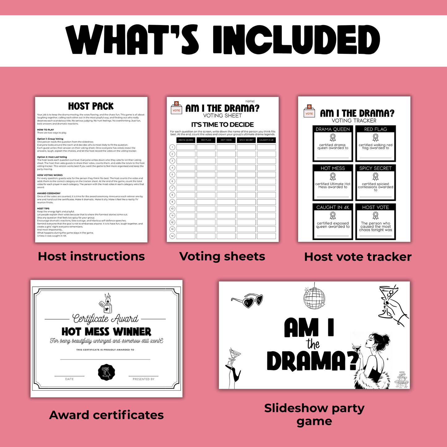 Am I The Drama? Slideshow Game For Girls Night