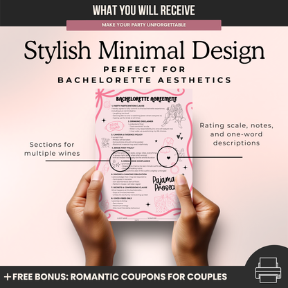 Bachelorette Party Contract - Pajamas & Prosecco Party