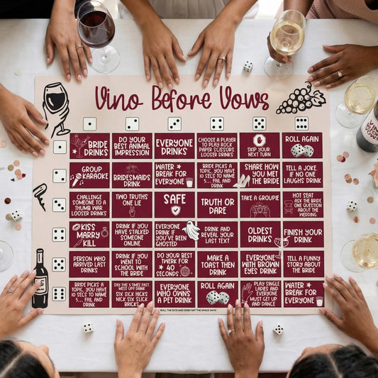 Roll The Dice Board Game - Vino Before Vows