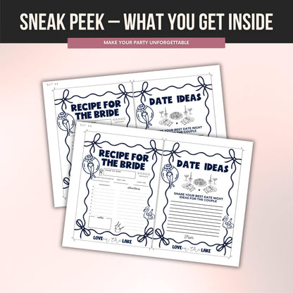 Love On The Lake Bachelorette Wishes and Advice Card