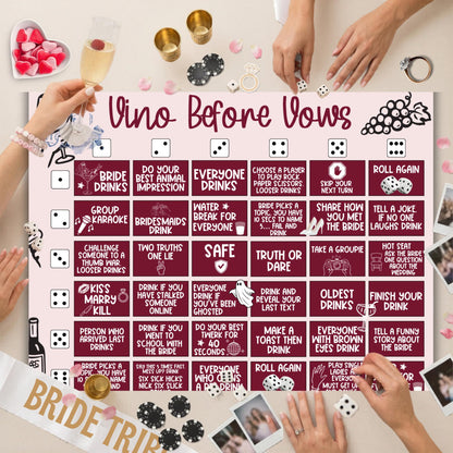 Roll The Dice Board Game - Vino Before Vows