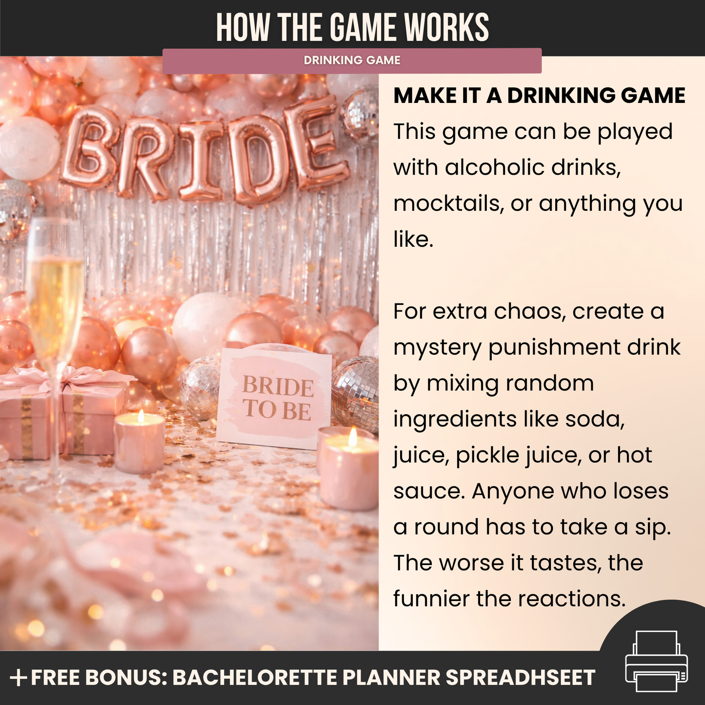 Girls Gone Mild Bachelorette Party Charades