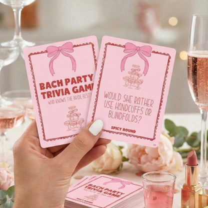 Who Knows the Bride Best Game Cards