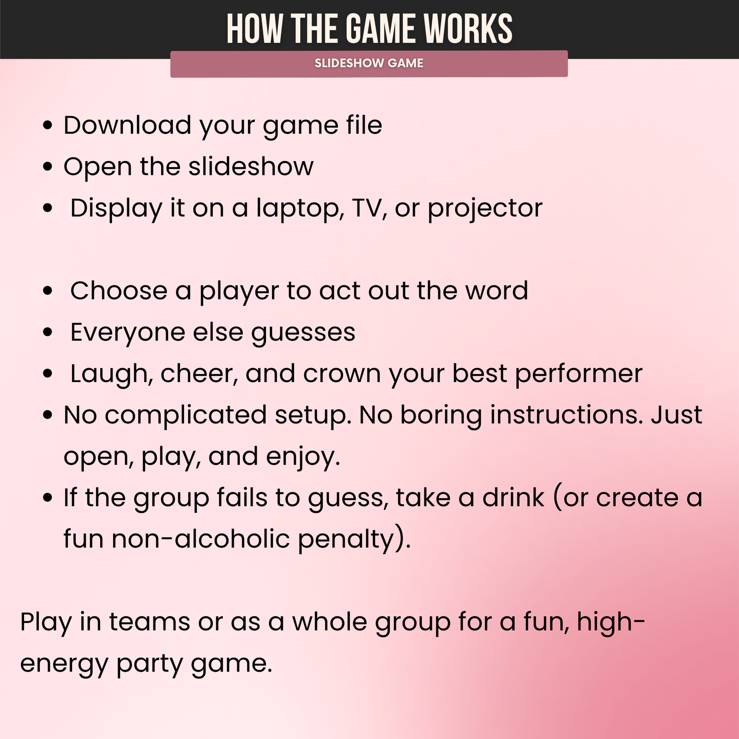 Am I The Drama? Slideshow Game For Girls Night
