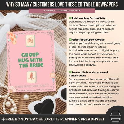 Mahjong Bachelorette Party Charades Game