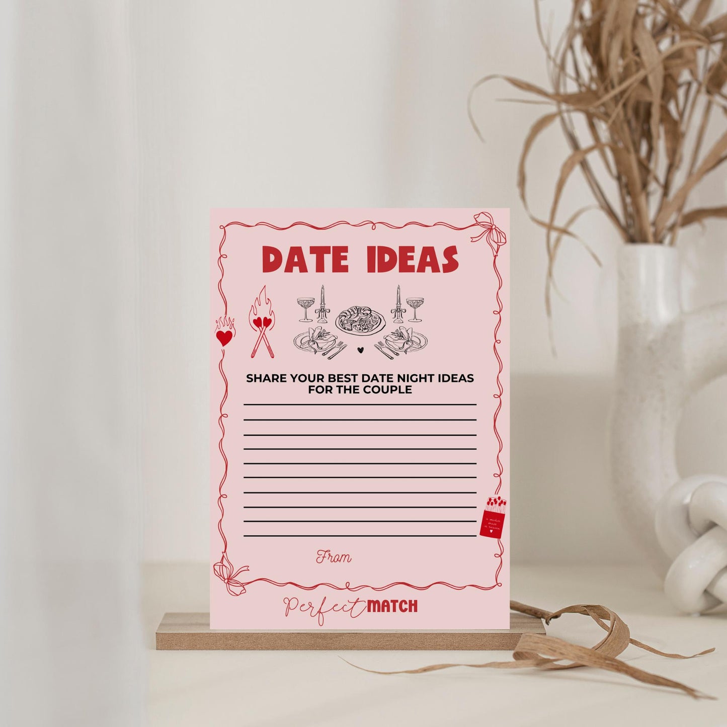 Perfect Match Bachelorette Wishes and Advice Cards Keepsake