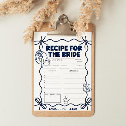 Love On The Lake Bachelorette Wishes and Advice Card