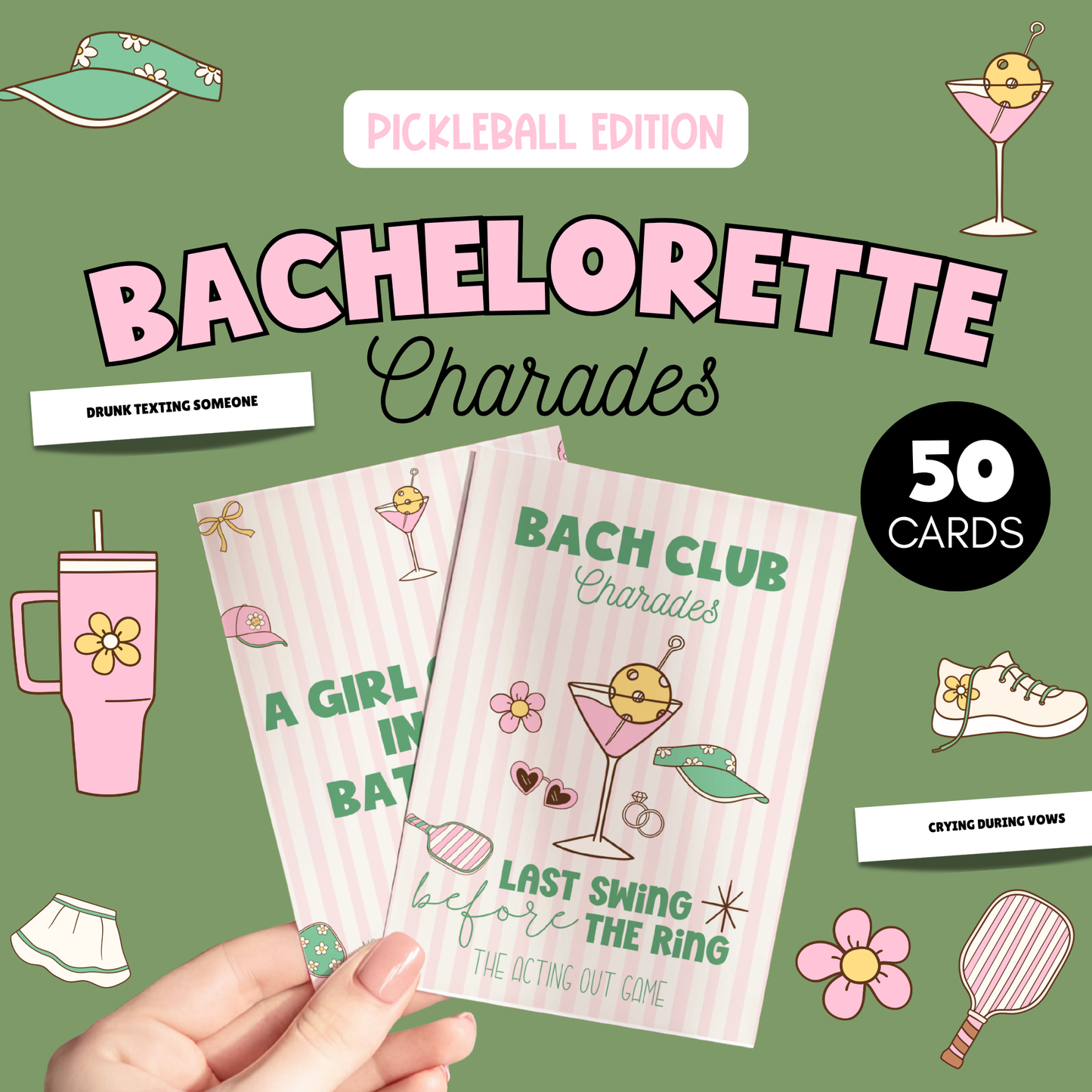 Pickleball Charades Card Games