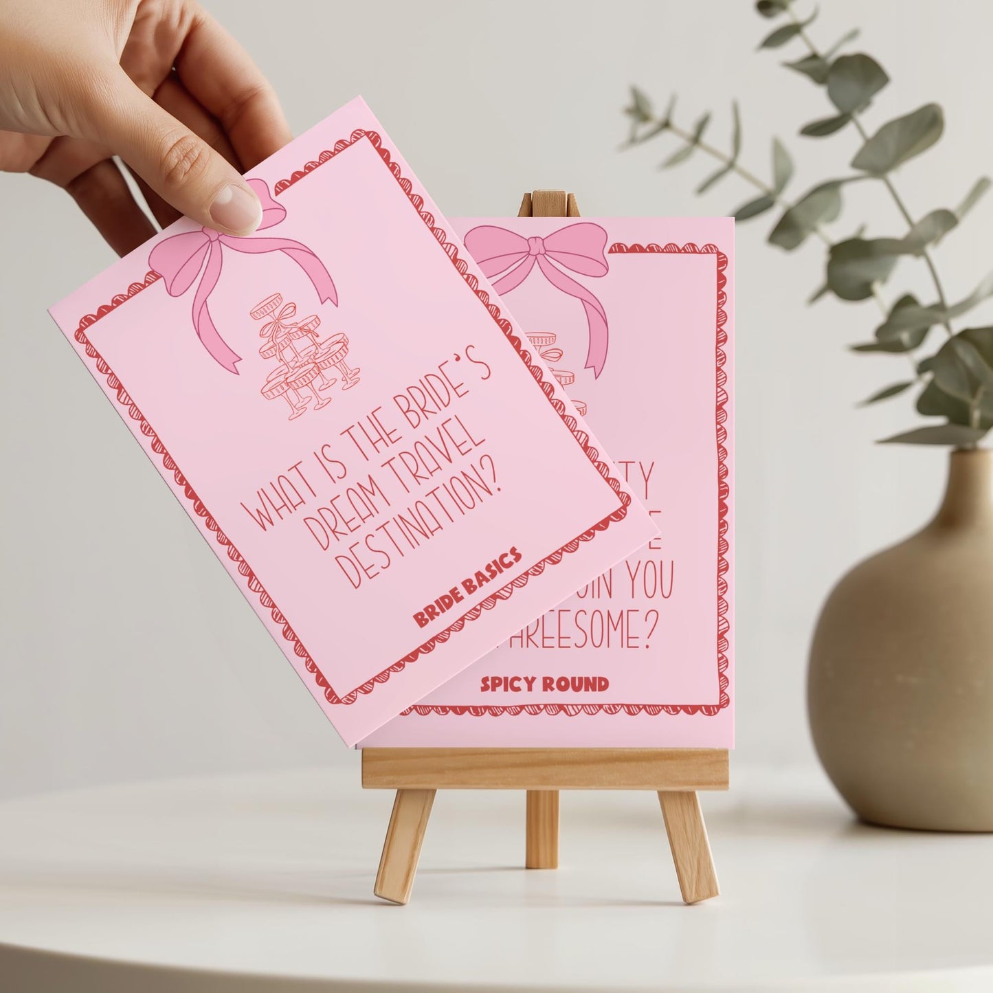 Who Knows the Bride Best Game Cards