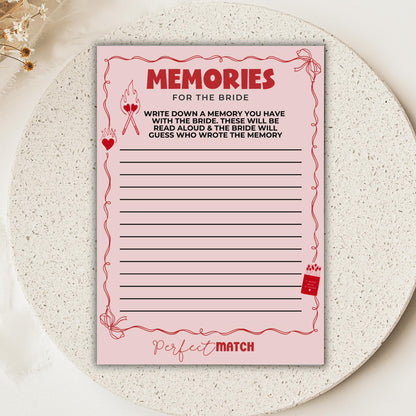 Perfect Match Bachelorette Wishes and Advice Cards Keepsake