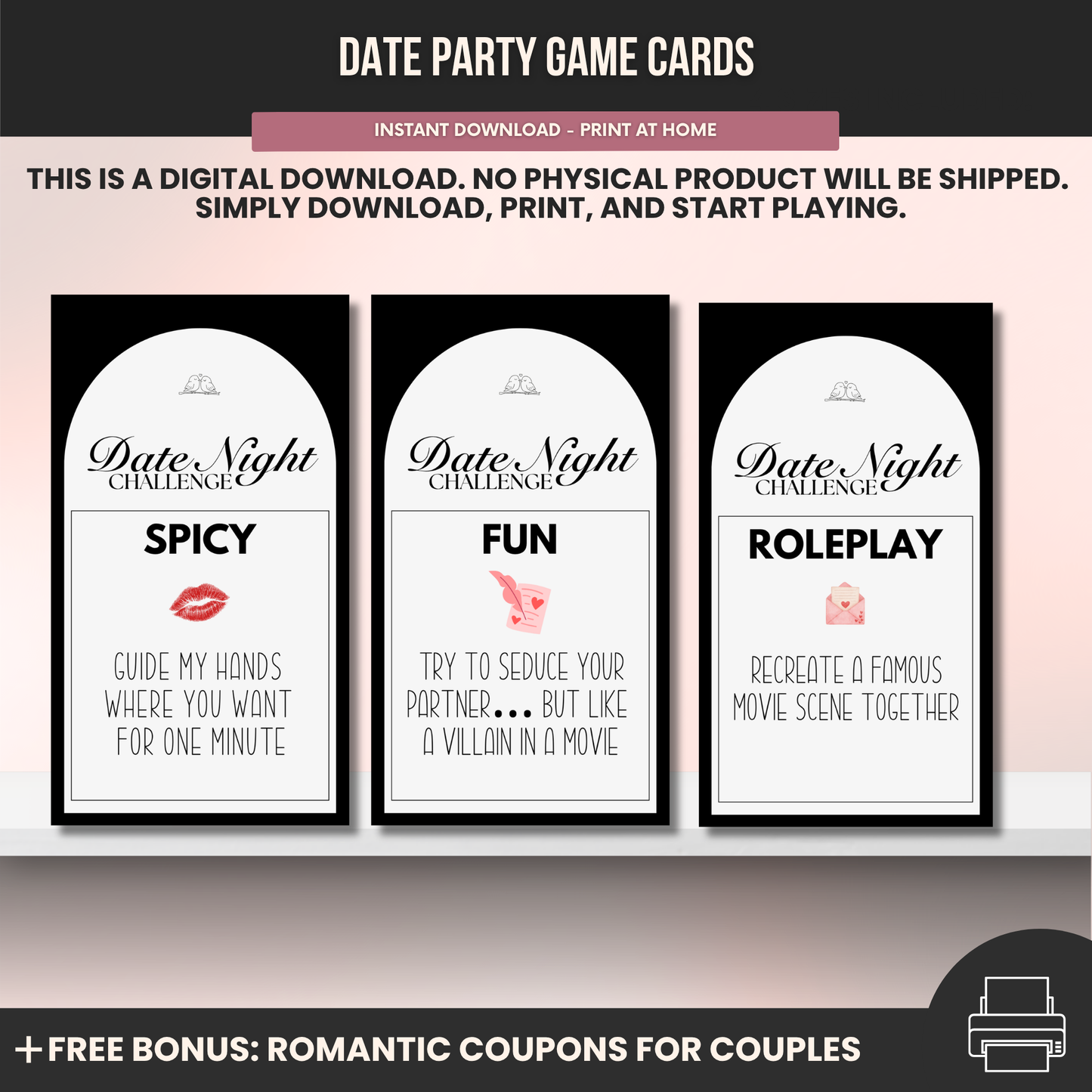 Couples Truth And  Spicy Dare Cards