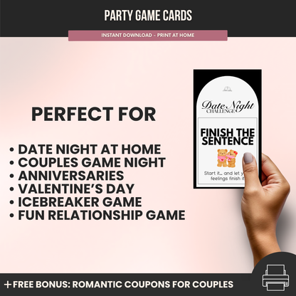 Couples Truth And  Spicy Dare Cards