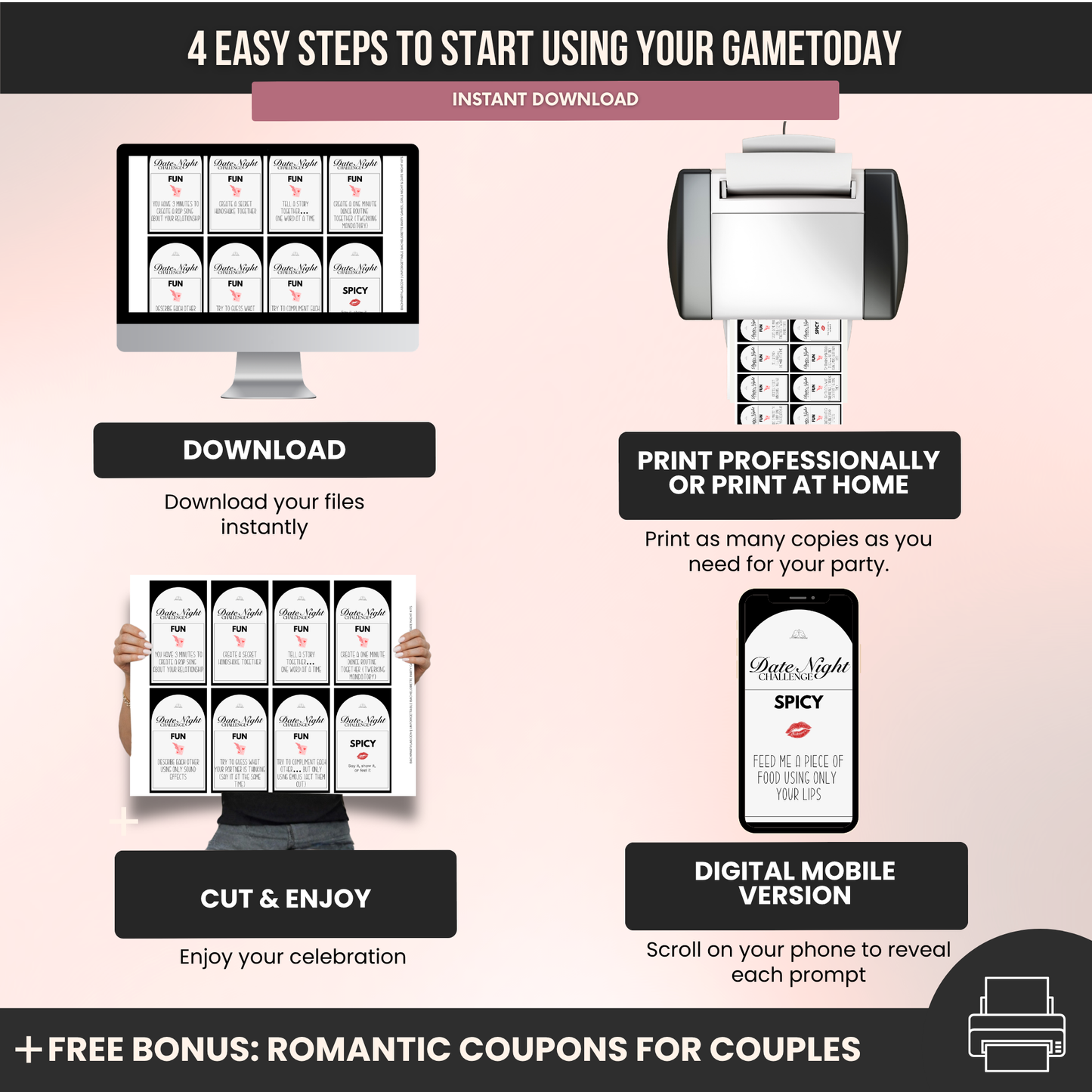Couples Truth And  Spicy Dare Cards