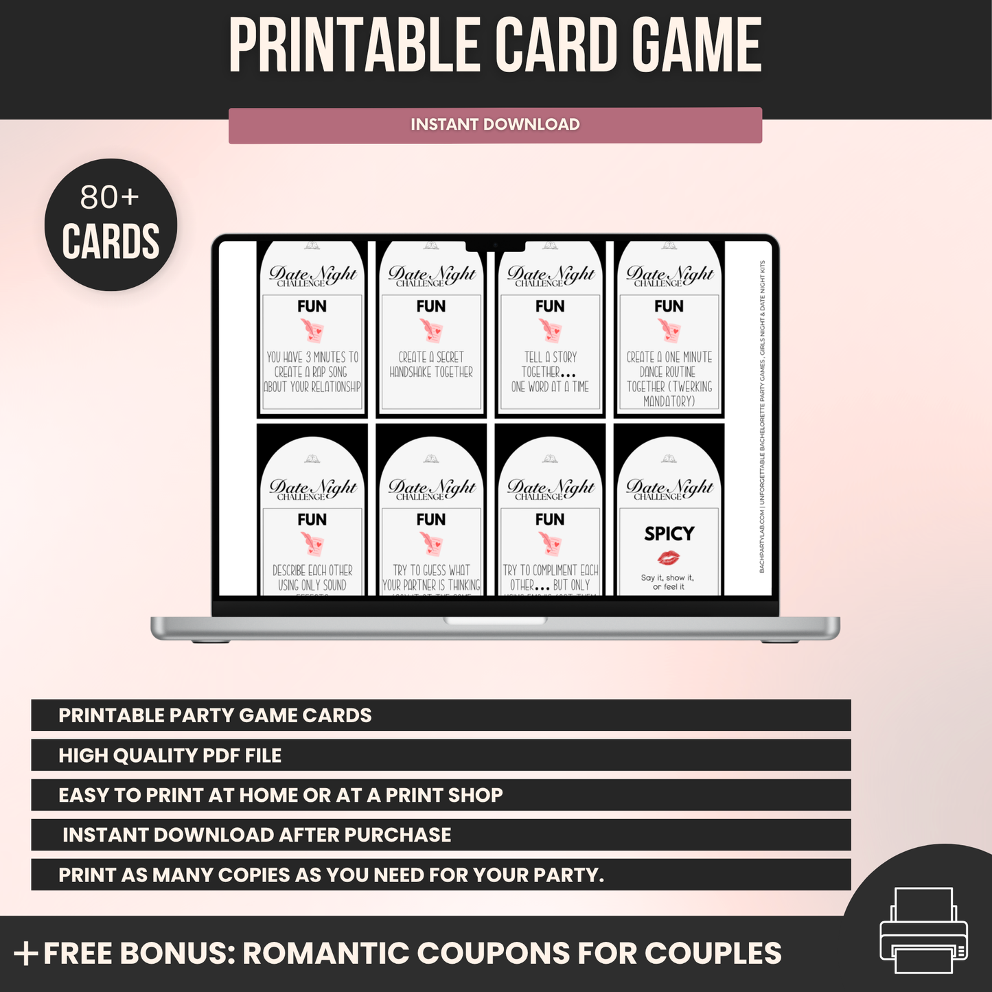 Couples Truth And  Spicy Dare Cards