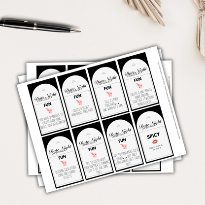 Couples Truth And  Spicy Dare Cards