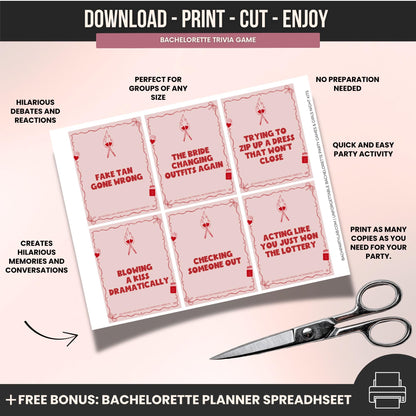 Perfect Match Bachelorette Party Charades Game