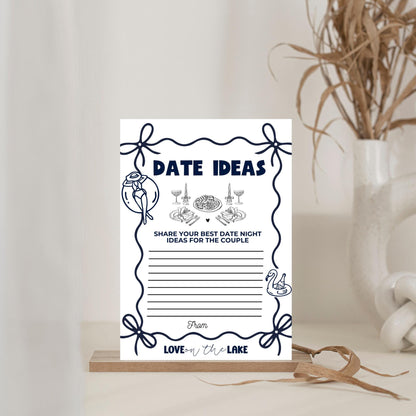 Love On The Lake Bachelorette Wishes and Advice Card